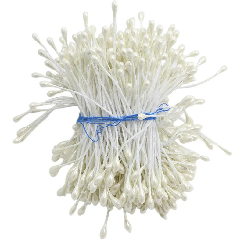 Description Picture 4 of item3mm 290pcs/lot Artificial flower stamen pistil pearl flower stamen pistil DIY Wedding gift cake decoration For DIY Double Heads