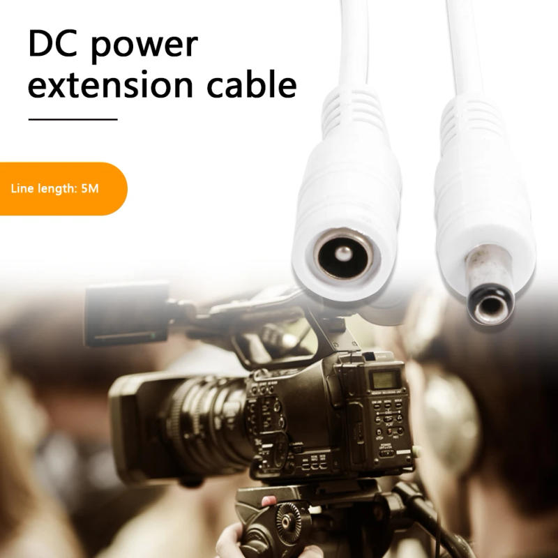 Description Picture 4 of itemDC 12V Extension Power Cable 0.5/1/2/3/5/10m Power Extension Cord Cables for Wifi/AHD/IP Security Cams CCTV Camera 5.5*2.1mm