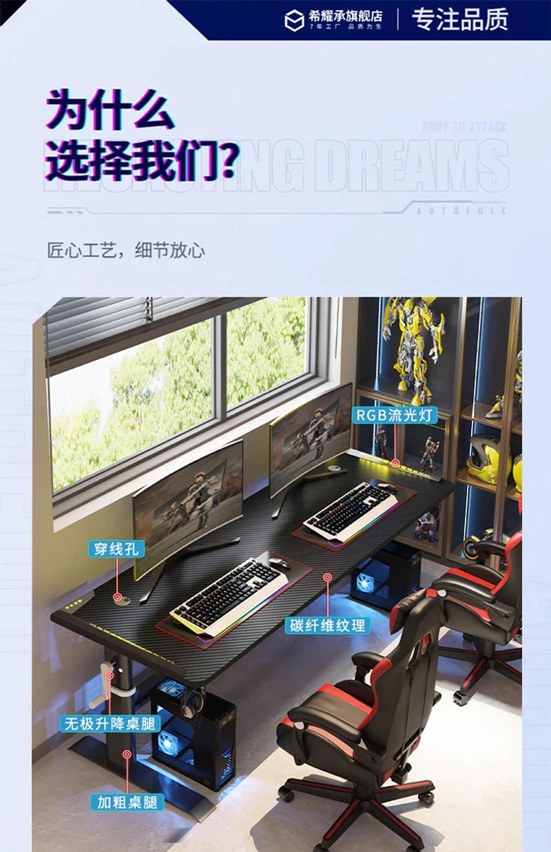 Description Picture 3 of itemComputer Study Office Desk Bedroom Standing Reception Workstation Office Desk Student Scrivania Cameretta Modern Furniture