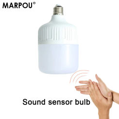 MARPOU Auto Motion Sensor E27 Sound LED Blubs Light Lamp 220V Auto on/Off Lighting Cold white Led bulbs for Home Stairs Garden