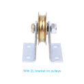 1Set Bracket Pulley 6mm Wire Rope Pulley Fixed Roller Over-line Hanging Wheel Guide Wheel U Wheel 6.4*32*8