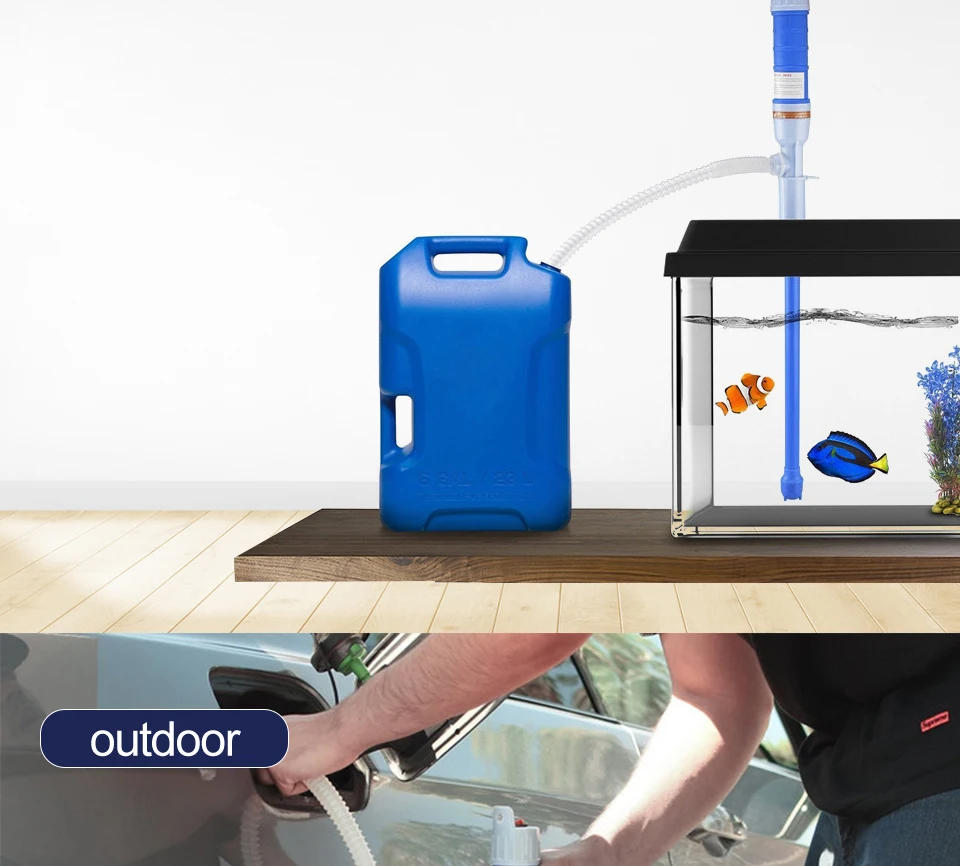 Description Picture 4 of item1Pcs Water Diesel-Gas Oil Fish Transfer Pump Portable Handheld-Battery Powered Plastic Liquid Sewage Pumping Manual Sucker Pump