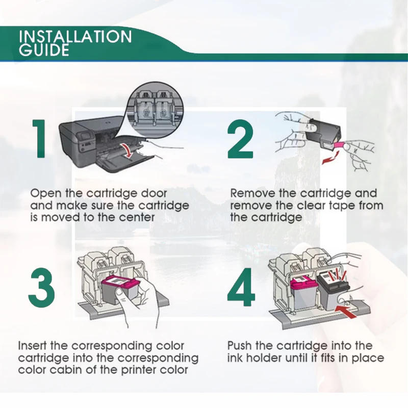 Description Picture 6 of itemeinkshop Compatible 304XL Ink cartridge for HP 304 for HP304 Deskjet ENVY Officejet 2620 2630 2632 3730 5020 5032 Printer