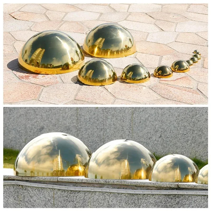 Description Picture 4 of itemDia 19-300mm 304 Stainless Steel Hollow Ball Golden 1.0mm Titanium Gold Metal Hollow Ball Golden Mirror Surface Decorative Ball