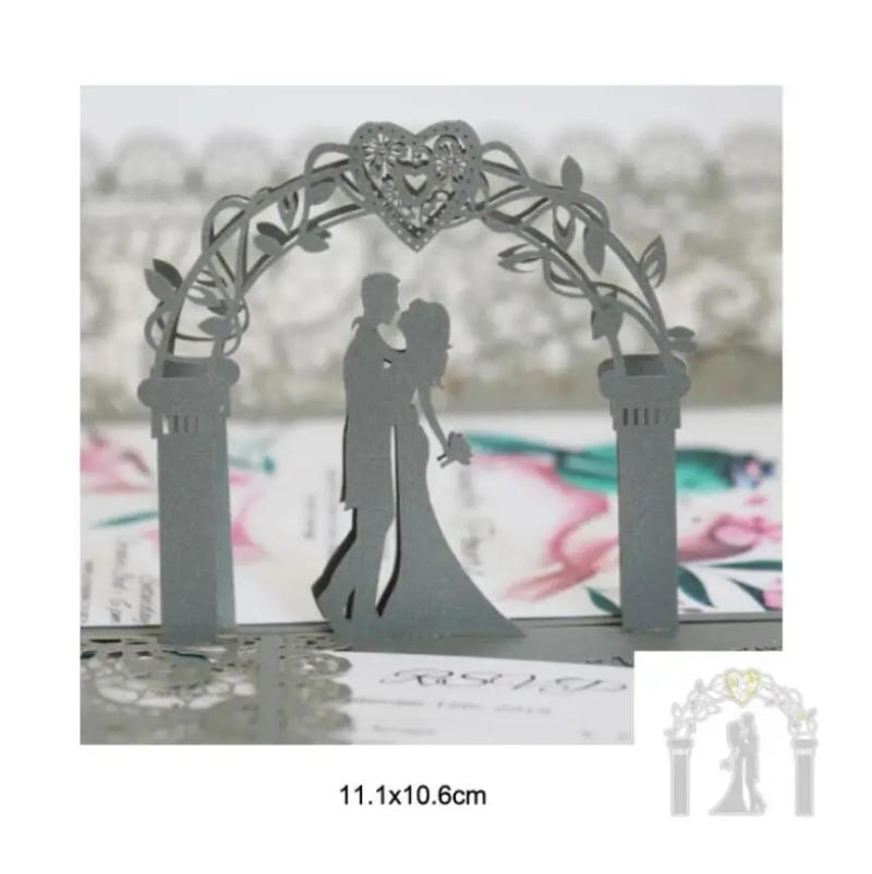 Description Picture 2 of itemcouple metal cutting dies wedding lovers cut die mold Scrapbook paper craft knife mould blade punch template Embossing stencils