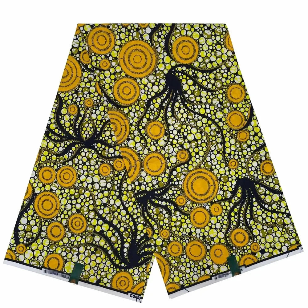 Description Picture 2 of item2024 6 Yards 100% Cotton Veritable Wax Pagne African Super Real Holland Wax VL Original Batik Lace Dress Dutch Loincloth