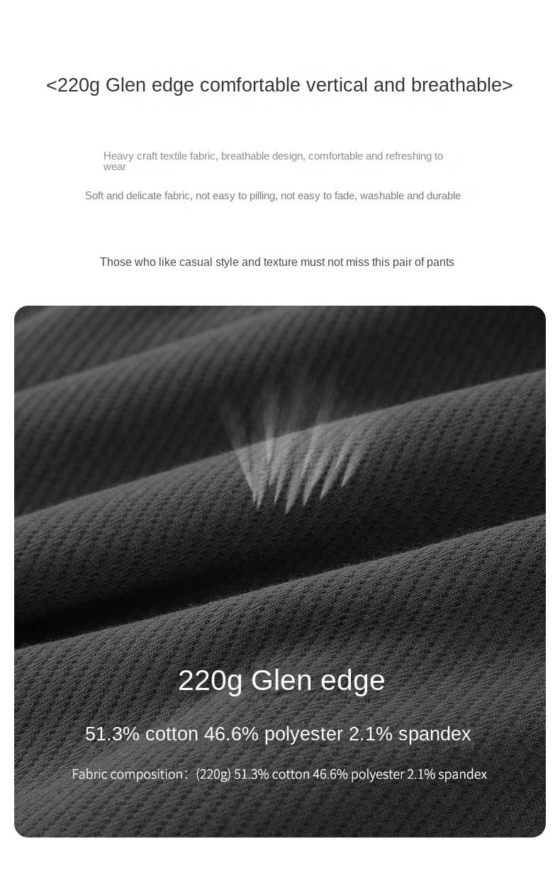 Description Picture 4 of itemStraight leg pants for men's thin 2024 spring/summer twill basic shorts, straight leg breathable solid color five part pants