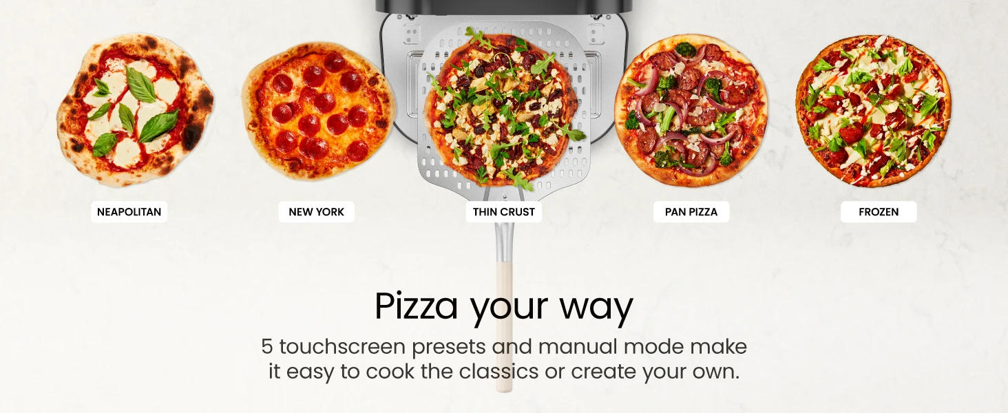 Description Picture 5 of itemIndoor Pizza Oven - Makes 12 Inch Pizzas in Minutes, Heats up to 800°F - Countertop Electric Pizza Maker with 5 Touchscreen Pres