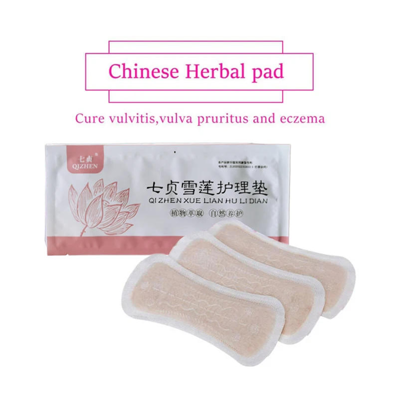 Description Picture 5 of item5/10pc Chinese Herbal Gynecological Pads Medicine Tampons Vaginal Infection Silver-ion Gynecol Cure Care Medicated Sanitary Pads