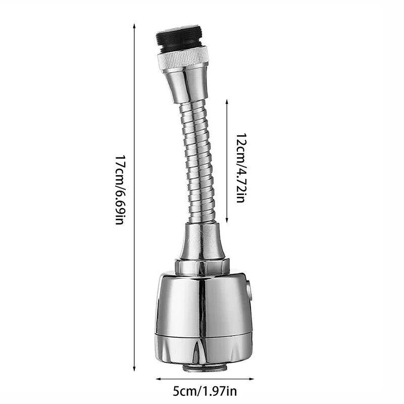 Description Picture 4 of itemStainless Steel Kitchen Faucet Aerator 360 Degree Swivel Adjustable 2/3 Mode Sprayer Filter Water Saving Nozzle Filter Faucet