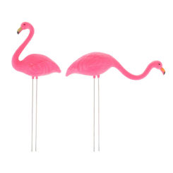 Flamingo Garden Stake Statue Figurines Yard Ornament Party Patio Outdoor Decorations Porch for Flowerpot Planter Spring Hallway