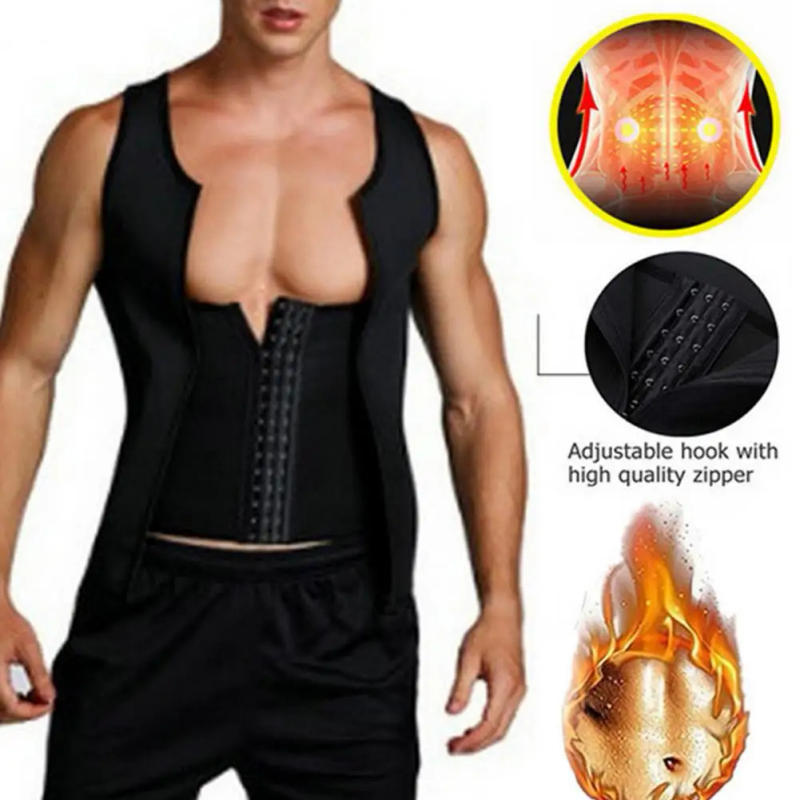 Description Picture 5 of itemTummy Control Corset Vest Slimming Vest Men's Slimming Corset Vest with Tummy Control Fat Burning Features O-neck Sleeveless