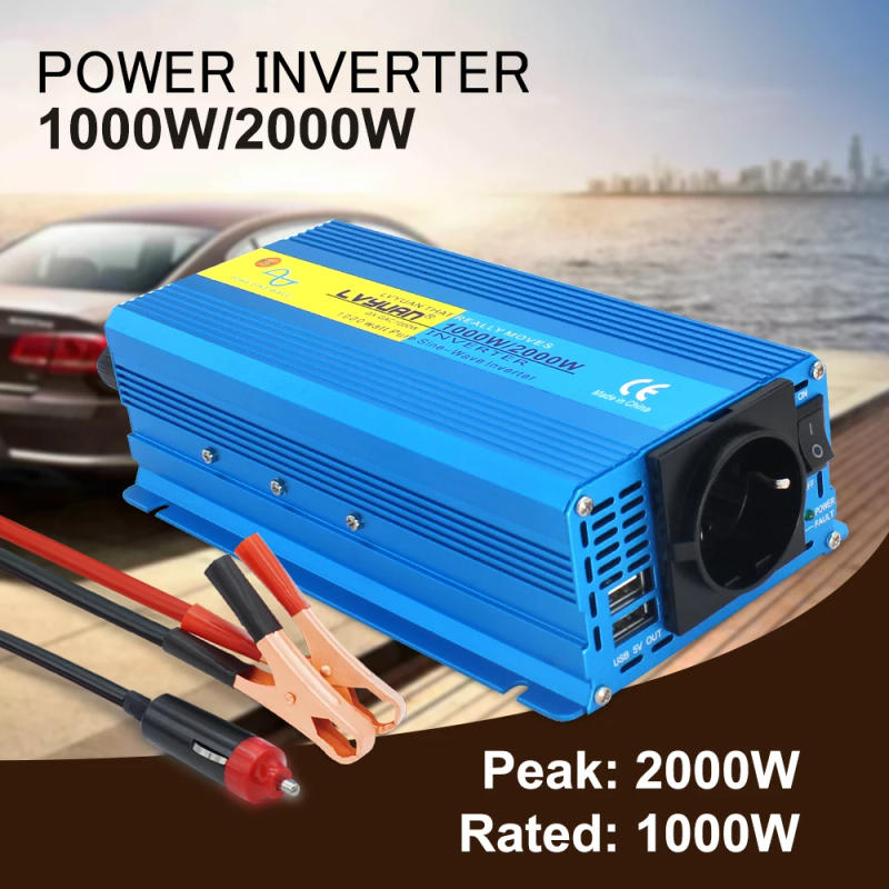 Description Picture 5 of item1000W 1200W 2000W Inverter DC 12V/24V TO AC 220V Pure Sine Wave Car Power Adapeter Converter 50Hz/60Hz Dual USB EU Universal RV