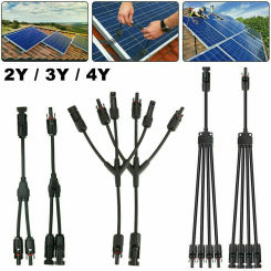 2Y/3Y/4Y 30A 1000V 31CM Electrical Solar Connector Photovoltaic Solar Connector Y branch for Solar Panel Cable Branch Connector