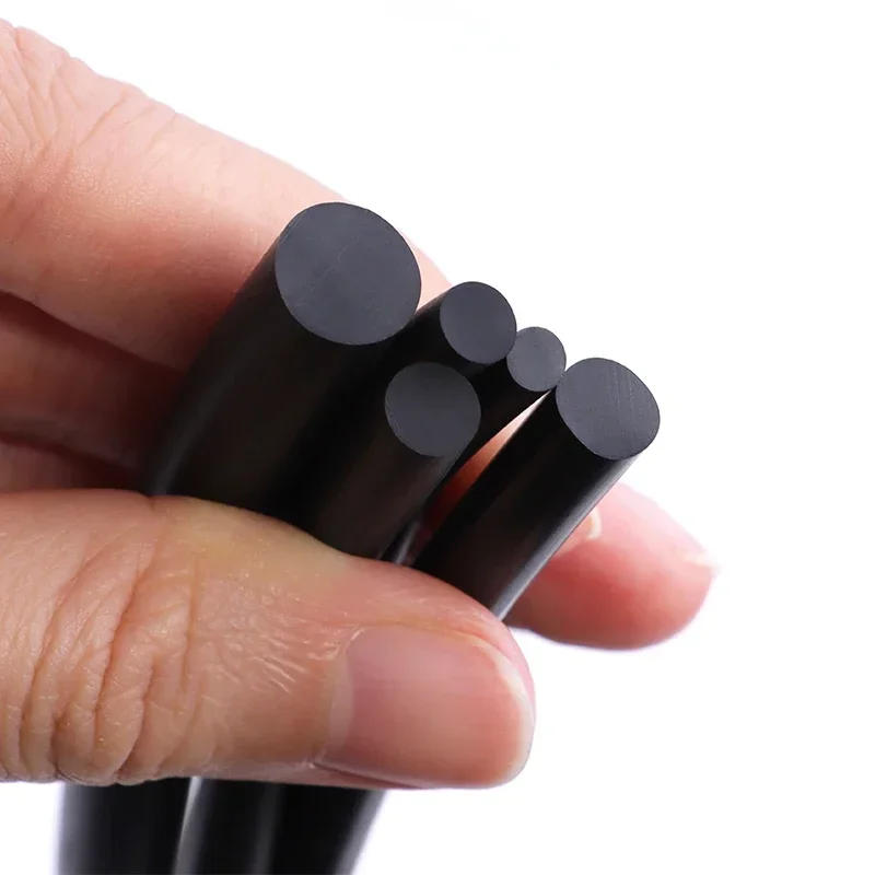Description Picture 2 of item2/5/10m Black NBR Solid Sealing Strip Dia 1 2 2.5 3 4 5 6 7 8 9 10mm Oil Resistance Round Nitrile Rubber Strip Hard 65 Door Seal