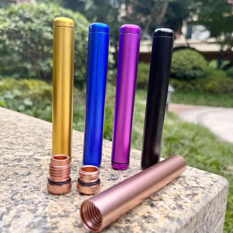Description Picture 6 of item110MM Aluminum Cigar Airtight Container Travel Storage Cigarette Holder Smell Proof Waterproof Smoking Accessories