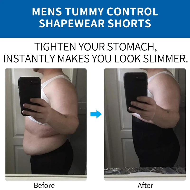 Description Picture 4 of itemMen Body Shaper Tummy Control Compression Shorts Belly Slimming Shapewear Abdomen Reducer Panties Fitness Boxer Pants Underwear