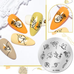 1PC Flower Leaves Line Geometric Stamping Plates Abstract Lady Face Nail Stamp Templates Printing Stencil Nail Art Decoration