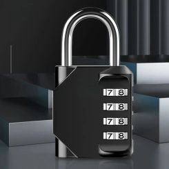 Smart Combination Lock for Travel Luggage Suitcase Anti-theft Code Padlock Customs Password Lock High Security Black Silver