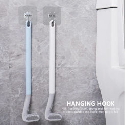 Colors New Golf Toilet Brush Soft Rubber Long Handle No Dead Angle Toilet Cleaning Brush With Quick Drying Holder Set