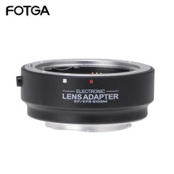 FOTGA Auto Focus AF Electronic Lens Adapter Ring for Canon EF EF-S to EOS M EF-M Camera