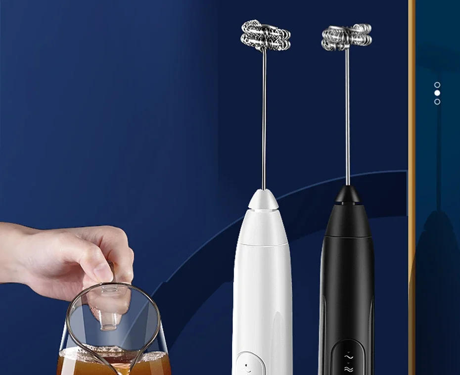 Description Picture 2 of itemBaking Mixer Milk Frother 2-in-1 USB Rechargeable Electric Egg Beater Kitchen Gadgets Coffee Stirrer Thermomix Tm6 Tools Dining