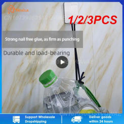 1/2/3PCS Stainless Steel Shampoo Shelves Suction Cup Rack Shower Gel Shampoo Soap Liquid Wall Mount Holder Bathroom Shelf