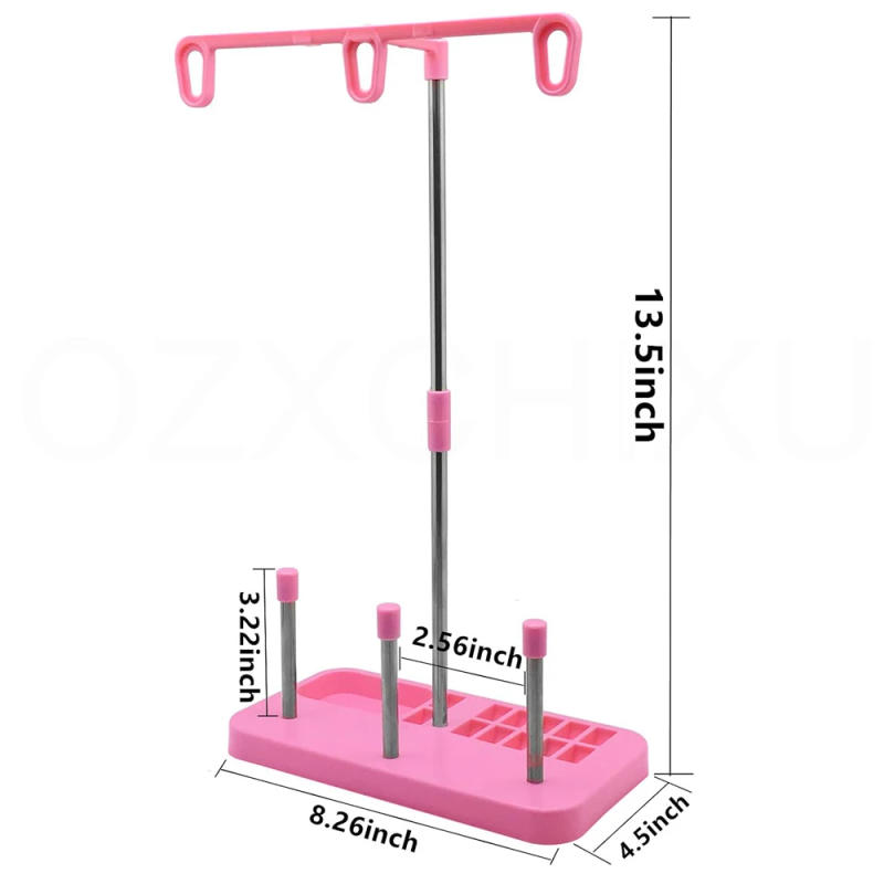 Description Picture 4 of item1 Set Thread Stand For Home Embroidery Machine DIY Sewing Quilting Thread Organizer 3 Spools Holder Sewing Accessories Tools