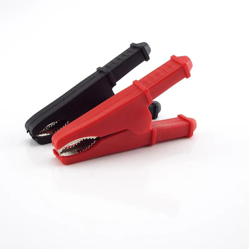 Description Picture 5 of item30mm 30A Alligator Clip Adapter Red Black Car Insulated Crocodile Clips 75mm Battery Test Lead OpeningTest Clamps