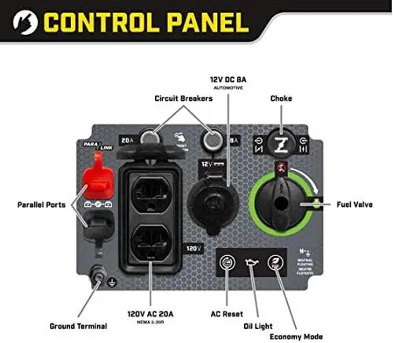 Description Picture 3 of item2000 Watt Ultralight Portable Inverter Generator with Quiet Technology Includes 3 year limited warranty Light weight