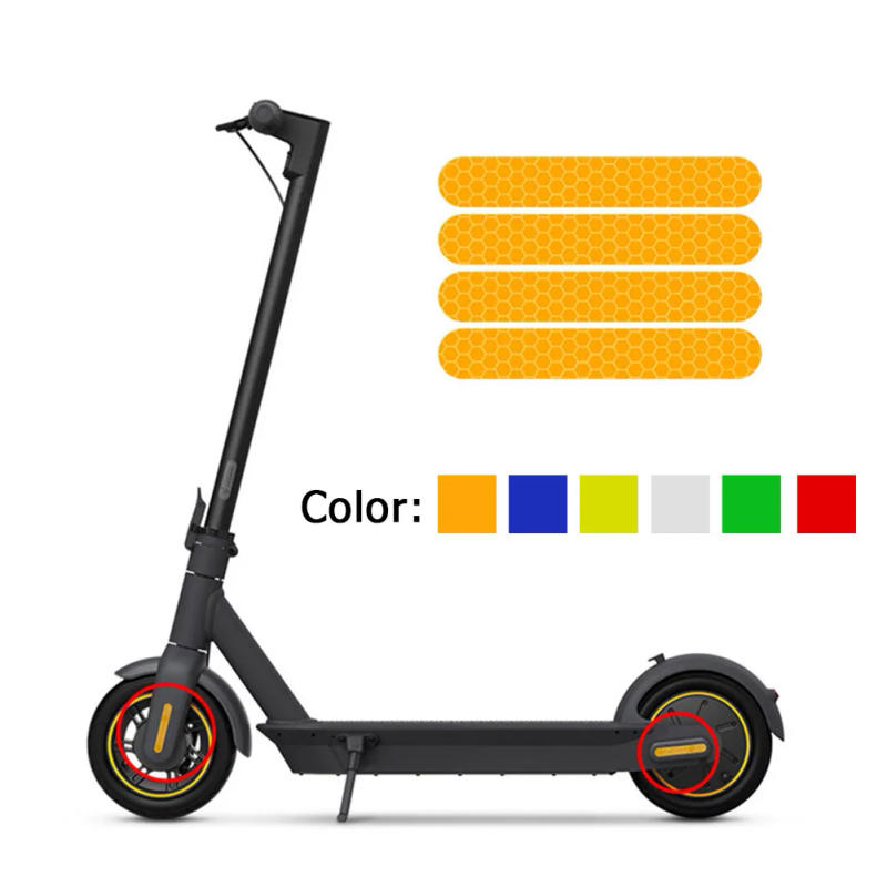 Description Picture 2 of item4Pcs Electric Scooter Reflective Sticker Reflector Tape Decal Scooters Accessories ForNinebot Max G30 Reflector Sticker Tools