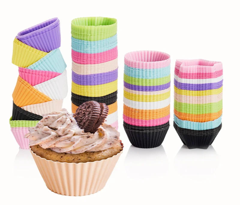 Description Picture 2 of itemSilicone Lunch Box Dividers Silicone Cupcake Liners Egg Tart Holder  Cake Cup Mold Muffin Cups Bento Box Accessories for Kids