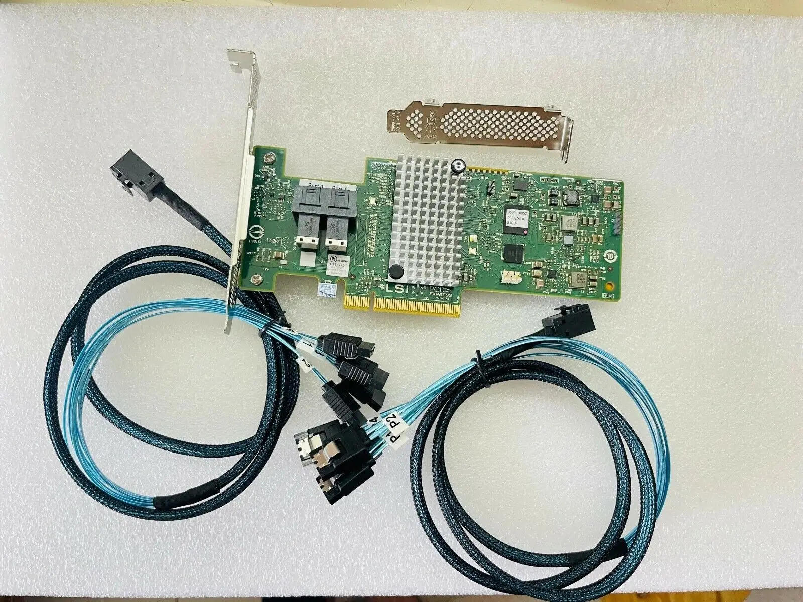 Description Picture 2 of itemLSI SAS 9340-8i SAS3008 M1215 12Gbps SAS HBA + 2*SFF8643 SATA Cable