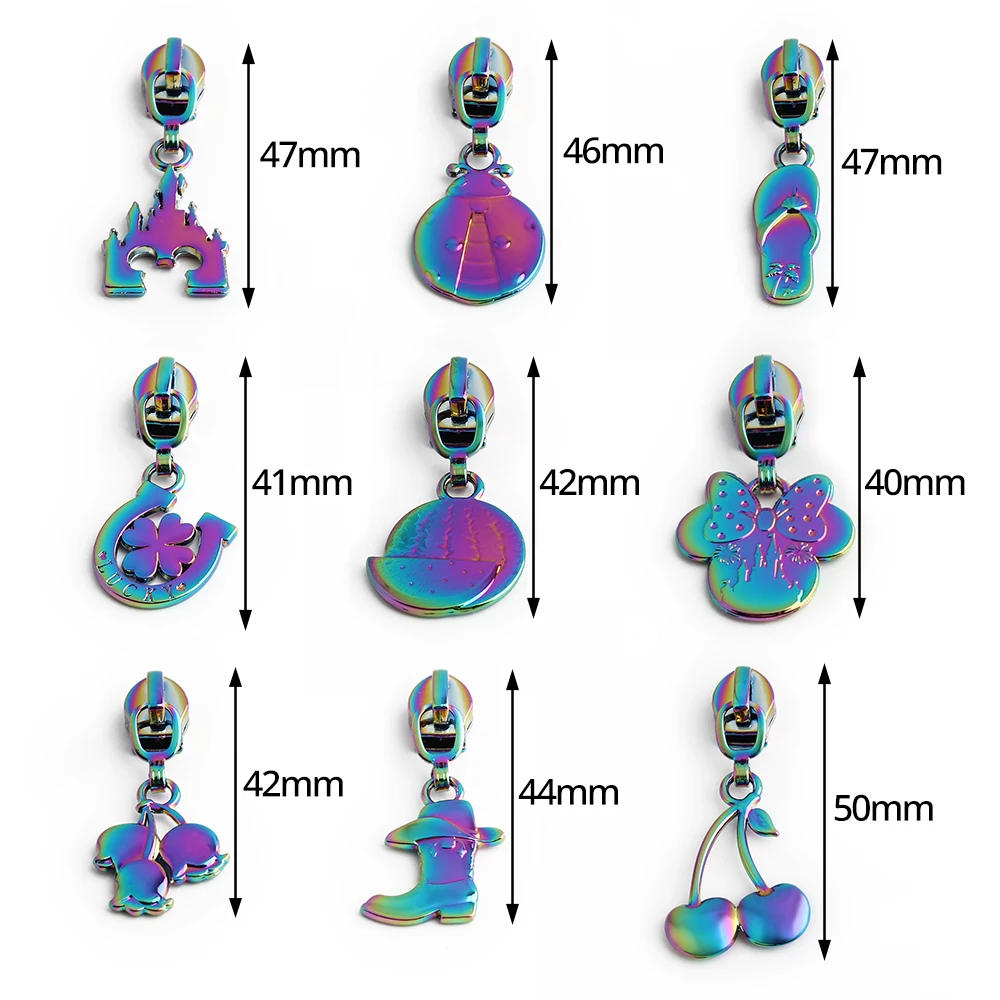 Description Picture 3 of item10Pcs 5# Zipper Sliders For Nylon Zipper Bag Pocket Zipper Pulls Metal Zips Head Zip Repair Kits DIY Garment Sewing Accessories