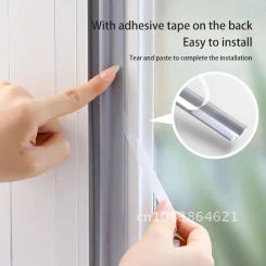 Self Adhesive 2M Window Gap Sealing Strip Windproof Soundproof Foam Sliding Door Bottom Seal Tape Guard Sealer Dust Stopper