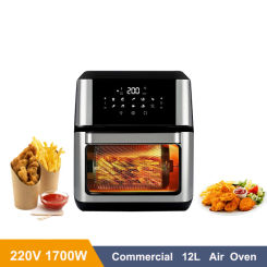 Commercial 10 in 1 Hot Air Fryer Oven 1700 W Intelligent Air Fryer Toaster 12 L Countertop Convection Rotisserie Dehydrator