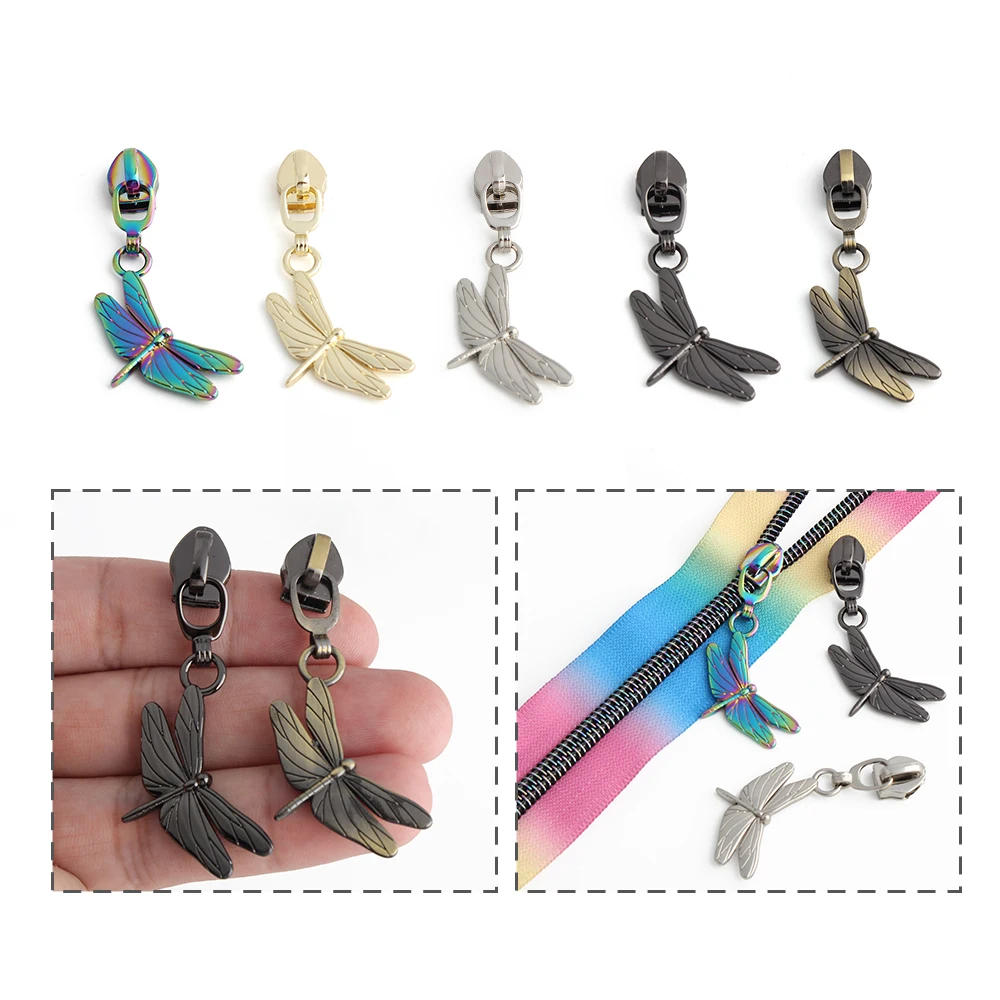 Description Picture 3 of item10Pcs 5# Nylon Zipper Sliders For Sewing Garment  Bags Jacket Zippers Head Clothes Zip Pulls Zips Repair Sewing Bag Accessories