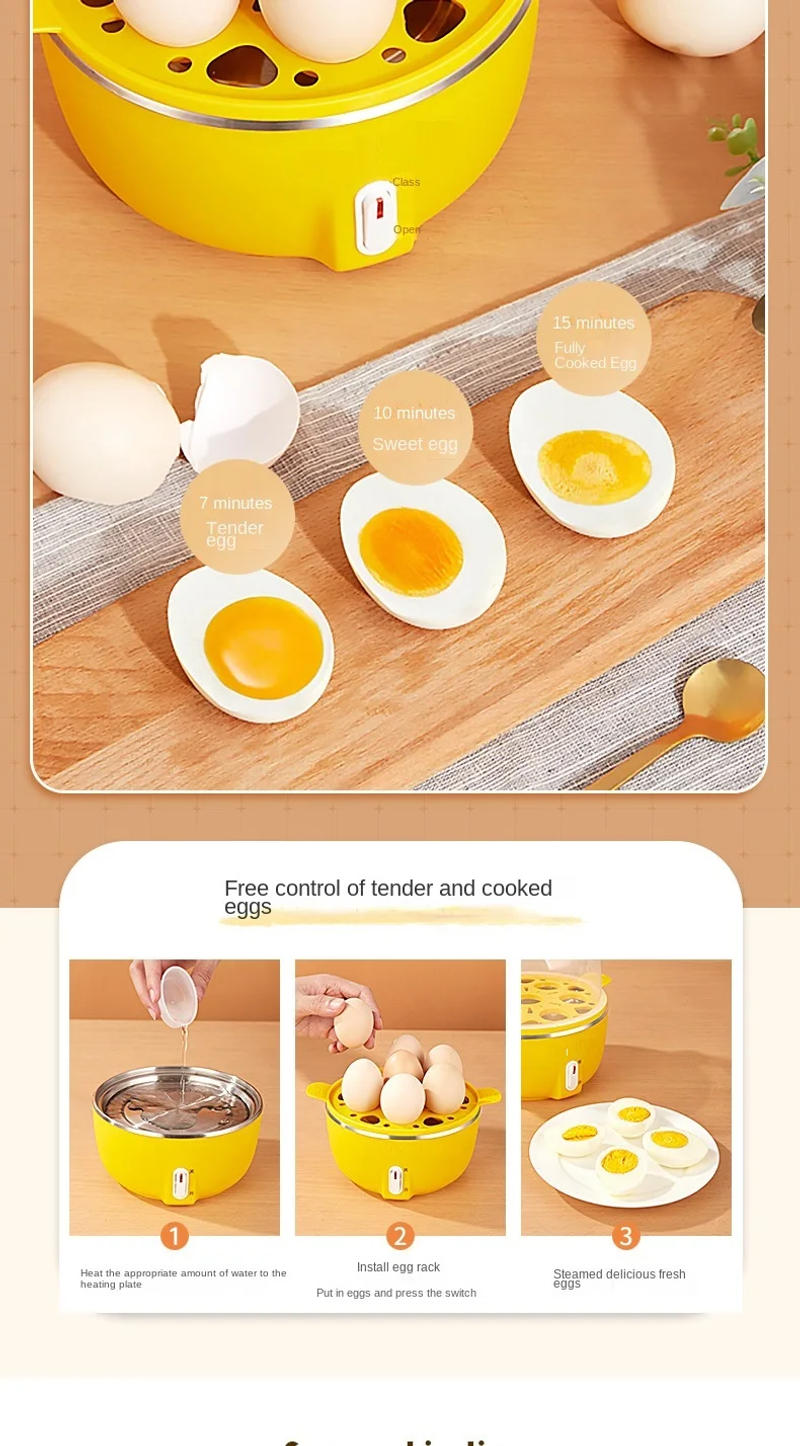 Description Picture 4 of item220V Electric Egg Cooker 1 Layer/2 Layers Available Egg Boiler Food Steamer Multi Cooker For Breakfast