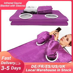 Sauna Blanket with Sleeve Slimming Weight Loss Thermal Blanket Detox Sauna  for Women Men Home Spa Use Purple
