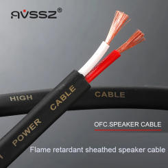 1m Flame Retardant Flat Sheathed Speaker Cable ZR-ALS225 Stage Lighting Special Cable V0 Grade Safety Engineering Audio Cable