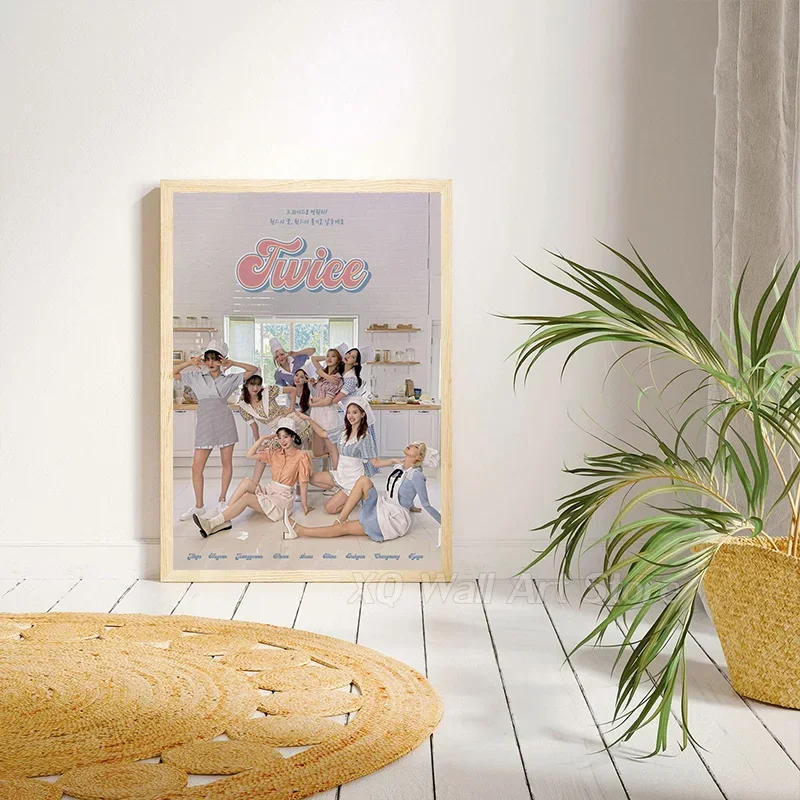 Description Picture 6 of item2023 Music Moonlight Poster Kpop Group Singer Twice Ready To Be Tour Canvas Painting Idol Wall Pictures Home Decor Fans Unframed