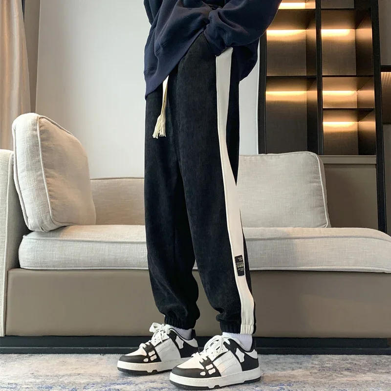 Description Picture 6 of itemSping Corduroy New Autumn Sweatpants Men Baggy Classical Joggers Fashion Streetwear Loose Casual Harem Pants