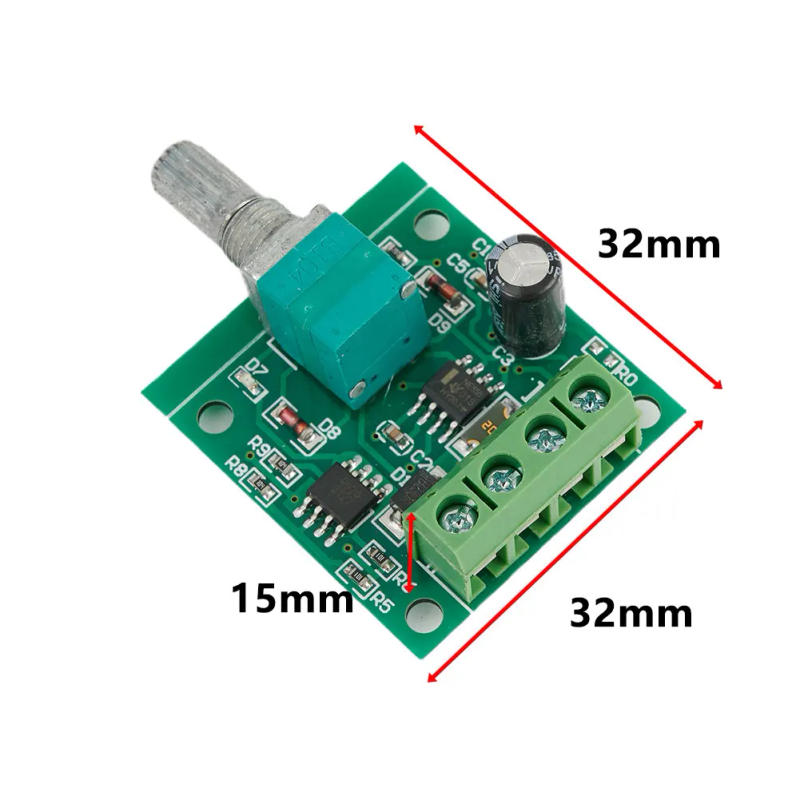 Description Picture 3 of itemDC Motor Speed Controller 1.8V 3V 5V 6V 12V PWM Speed Controller Potentiometer Knob Switch Kit Barrier Terminal Block