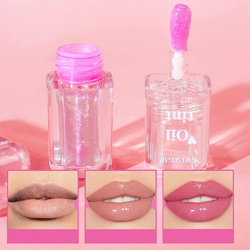 Description Picture 3 of item4 Color Clear Warm Change Pearl Lip Oil Moisturizing Nourishing Lip Gloss Lighten Lip Lines Lip Plumping Honey