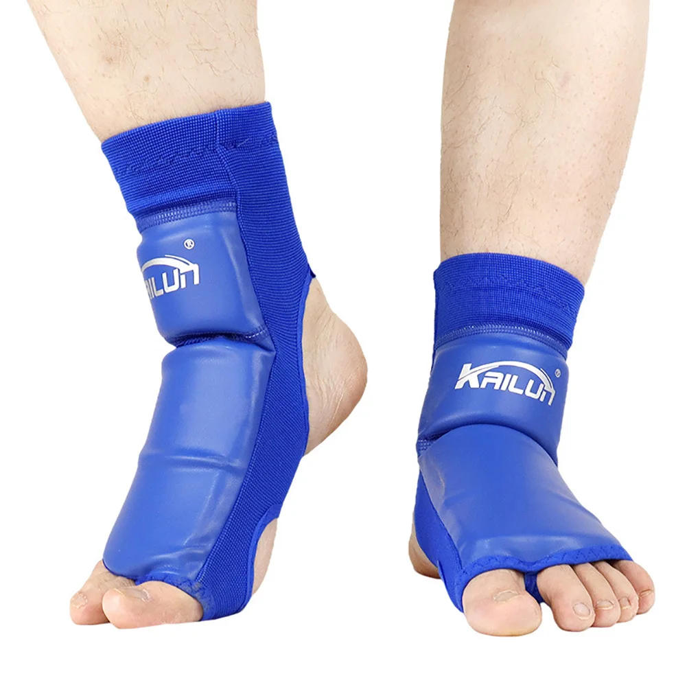 Description Picture 4 of itemPU Leather MMA Boxing Muay Thai Foot Insteps Guards Feet Protector Martial Arts Wushu Sanda Training Protective Gear