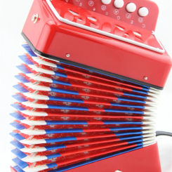 Children's Accordion Small Accordion Children's Early Education Instrument Color Optional 7 Key 3 Air Valves Kids ABS Toy