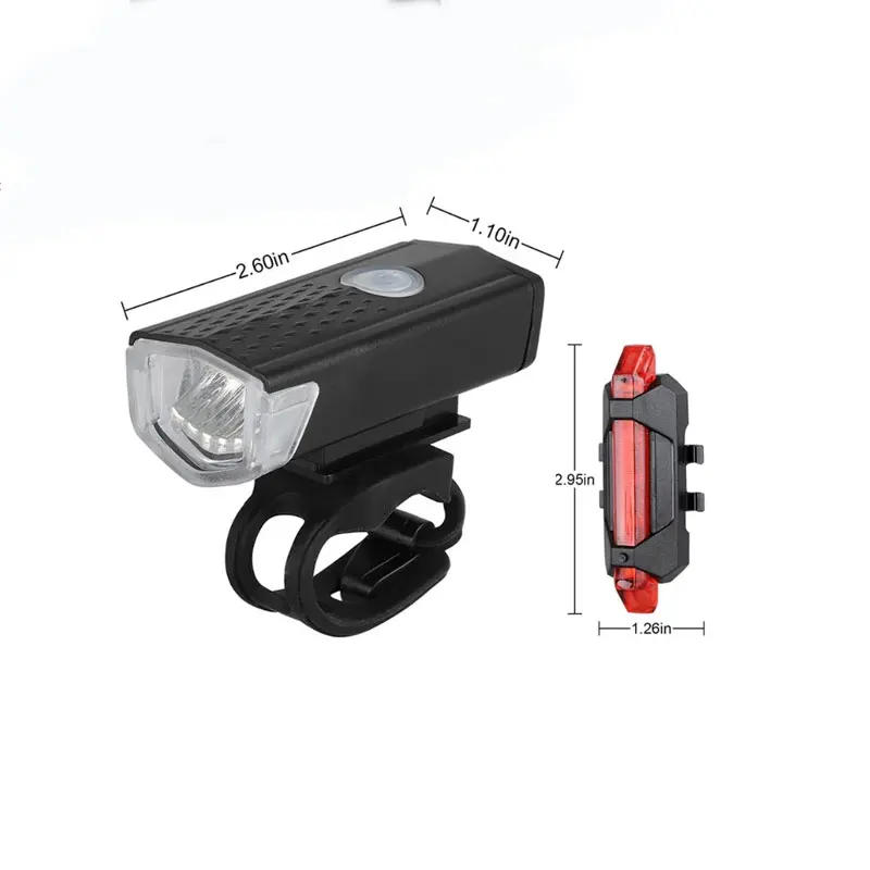 Description Picture 4 of itemMTB Bicycle Light Bike Front Rear Lights Set Mountain Bike Night Cycling Headlight USB LED Safety Taillight Bike Accessories