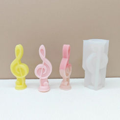 Silicone Molds Musical Note Molds Handmade DIY Soap Baking Molds Casting Molds Resin Molds for Candle Making