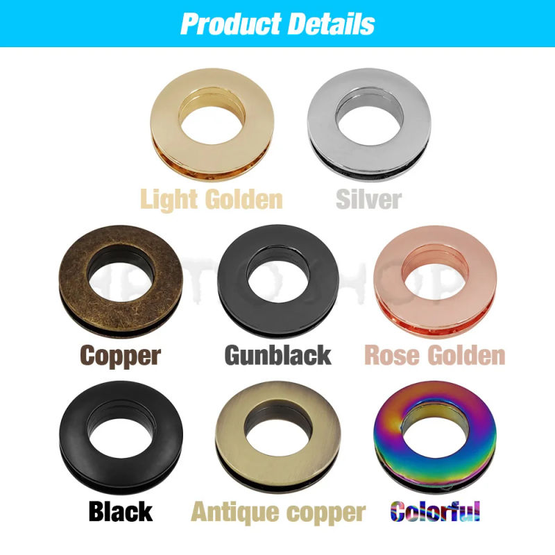 Description Picture 5 of item2pcs Metal Eyelets Screw Back Leather Craft Accessory for DIY Handbag Buckle Alloy Garment Shoe Clothes Jeans Decoration