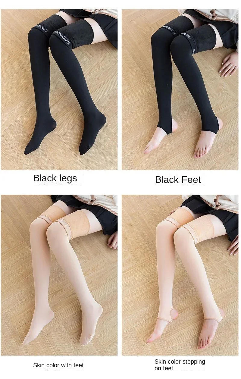 Description Picture 2 of itemWomen'S Pantyhose Women'S Thicken Insulated Tights  Footed Tights Solid Anti-Snagging Quality Panty Hose Leggings Silk Stocking